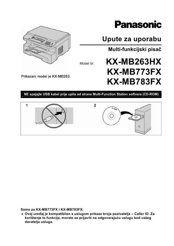 Mode d'emploi PANASONIC KX-MB783FX