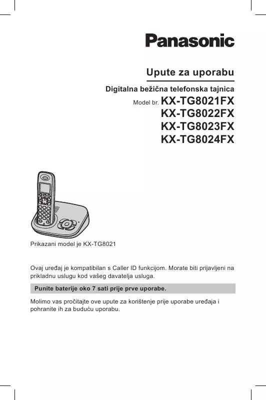 Mode d'emploi PANASONIC KX-TG8022E