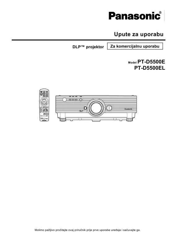 Mode d'emploi PANASONIC PT-D5500EL