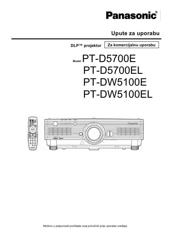 Mode d'emploi PANASONIC PT-D5700E