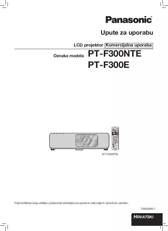 Mode d'emploi PANASONIC PT-F300E