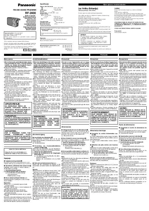 Mode d'emploi PANASONIC RF 2400