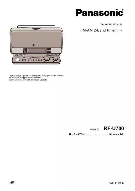 Mode d'emploi PANASONIC RF-U700