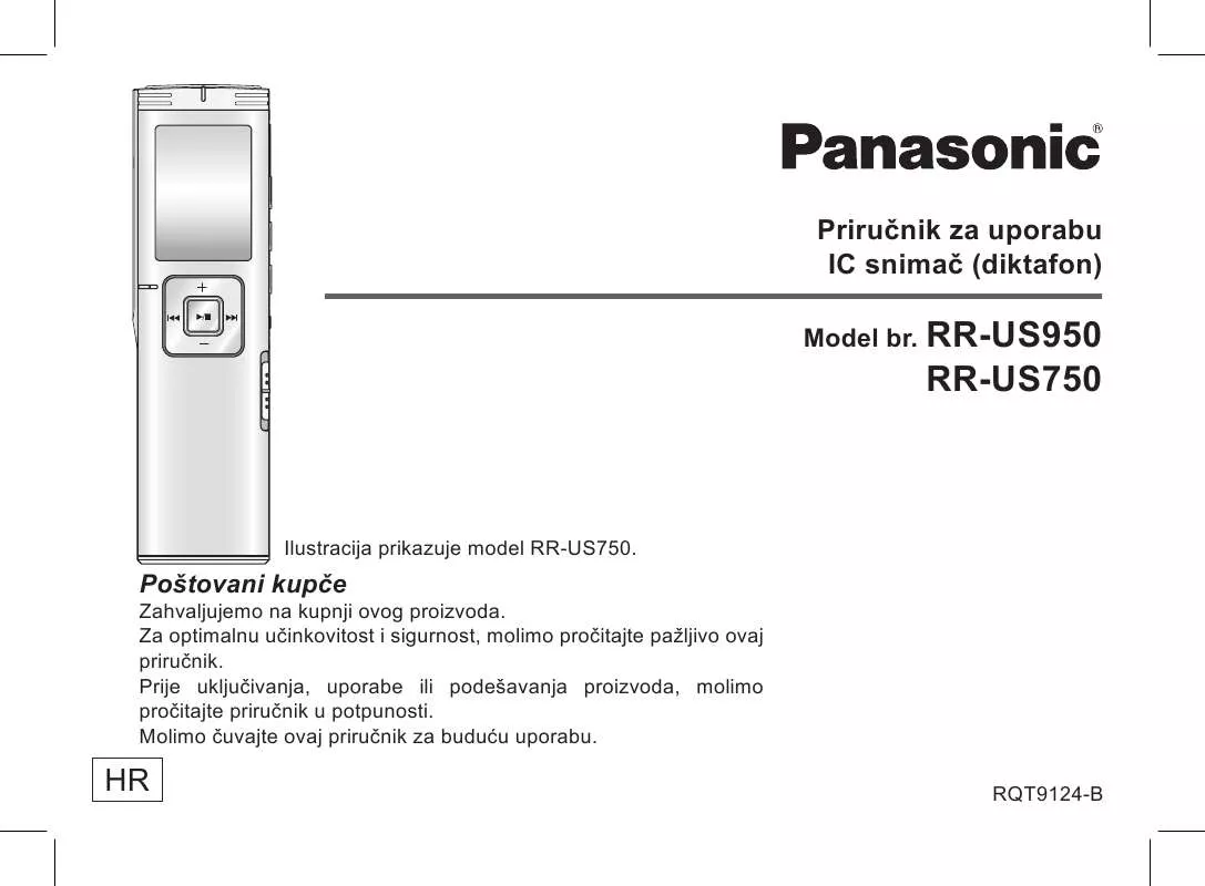 Mode d'emploi PANASONIC RR-US950