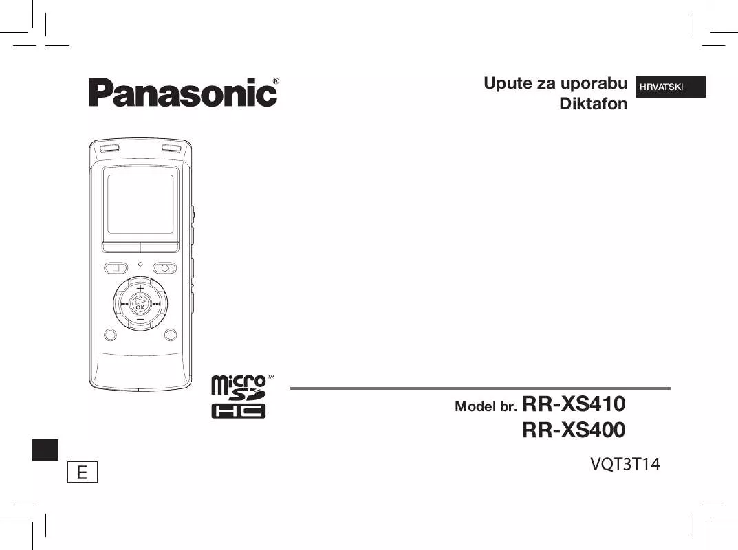 Mode d'emploi PANASONIC RR-XS410