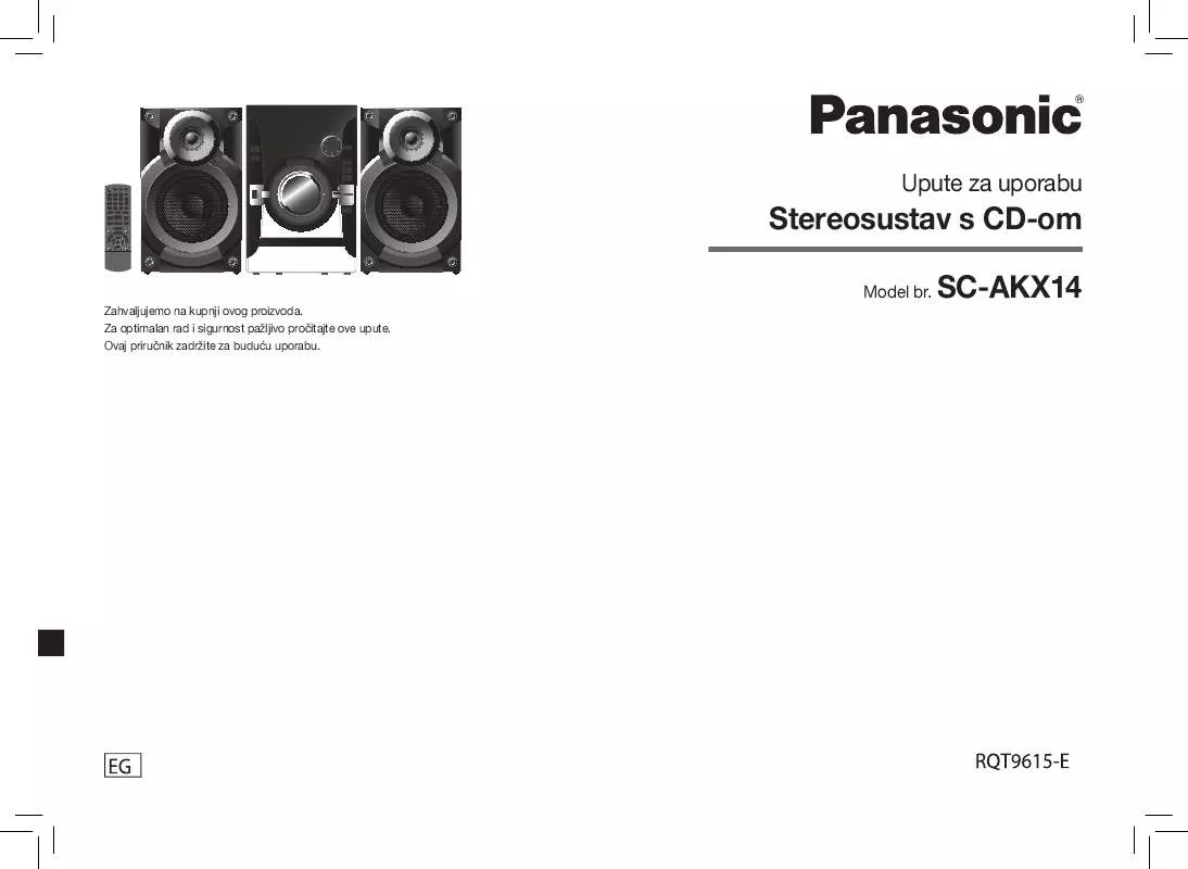 Mode d'emploi PANASONIC SC-AKX14