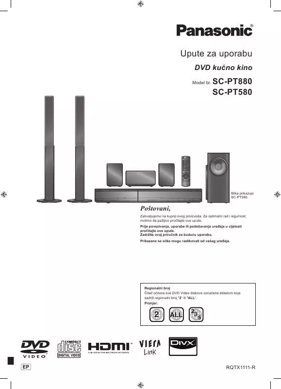 Mode d'emploi PANASONIC SC-PT880EP