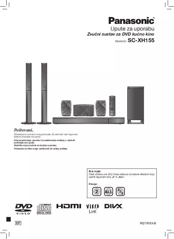 Mode d'emploi PANASONIC SC-XH155EP