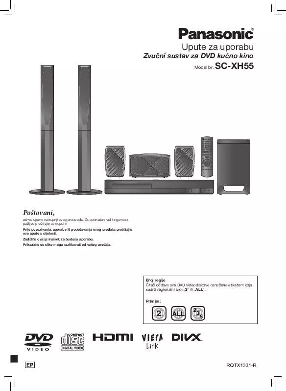 Mode d'emploi PANASONIC SC-XH55EP