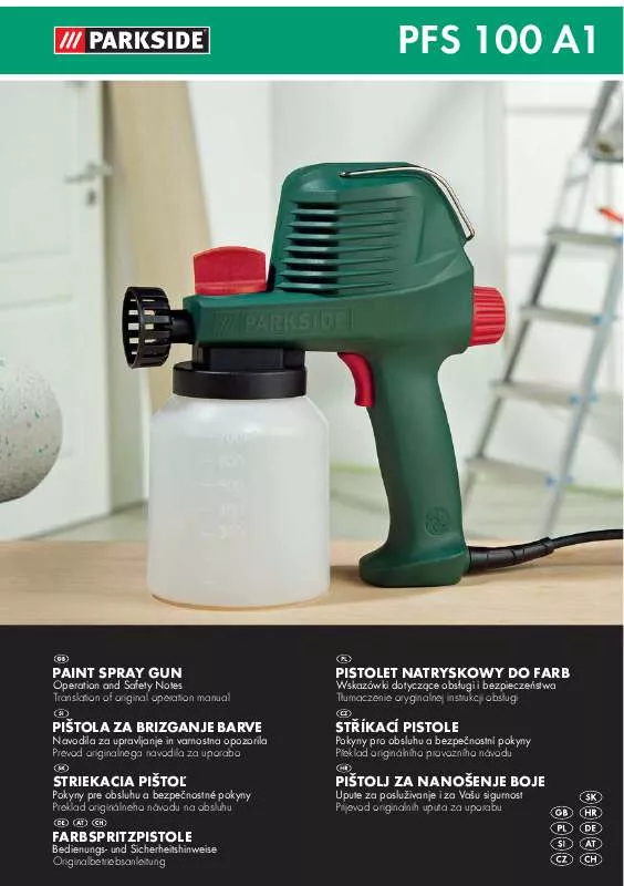 Mode d'emploi PARKSIDE PFS 100 A1 PAINT SPRAY GUN