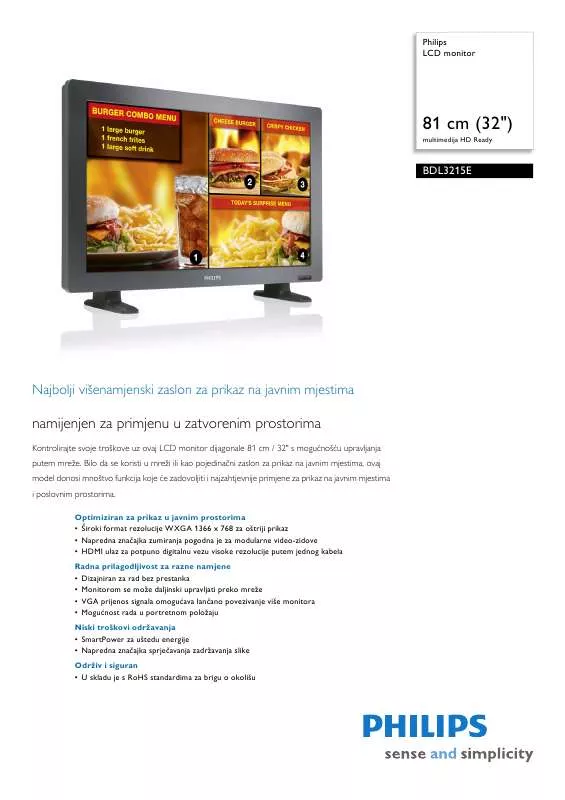 Mode d'emploi PHILIPS BDL3215E