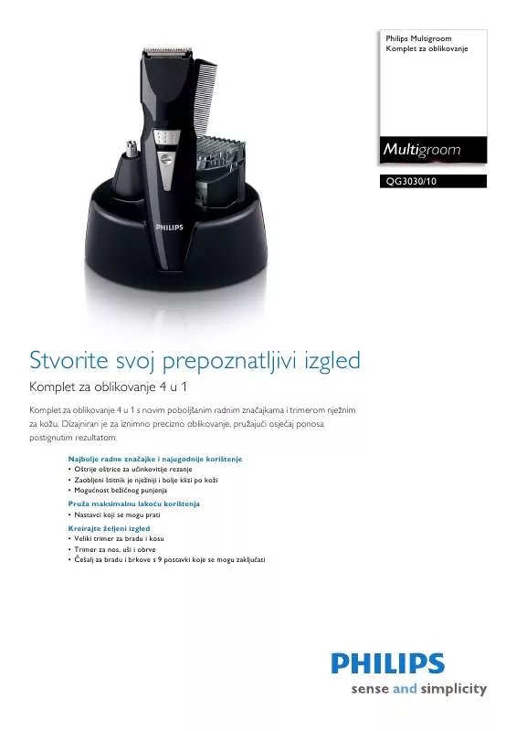 Mode d'emploi PHILIPS QG3030