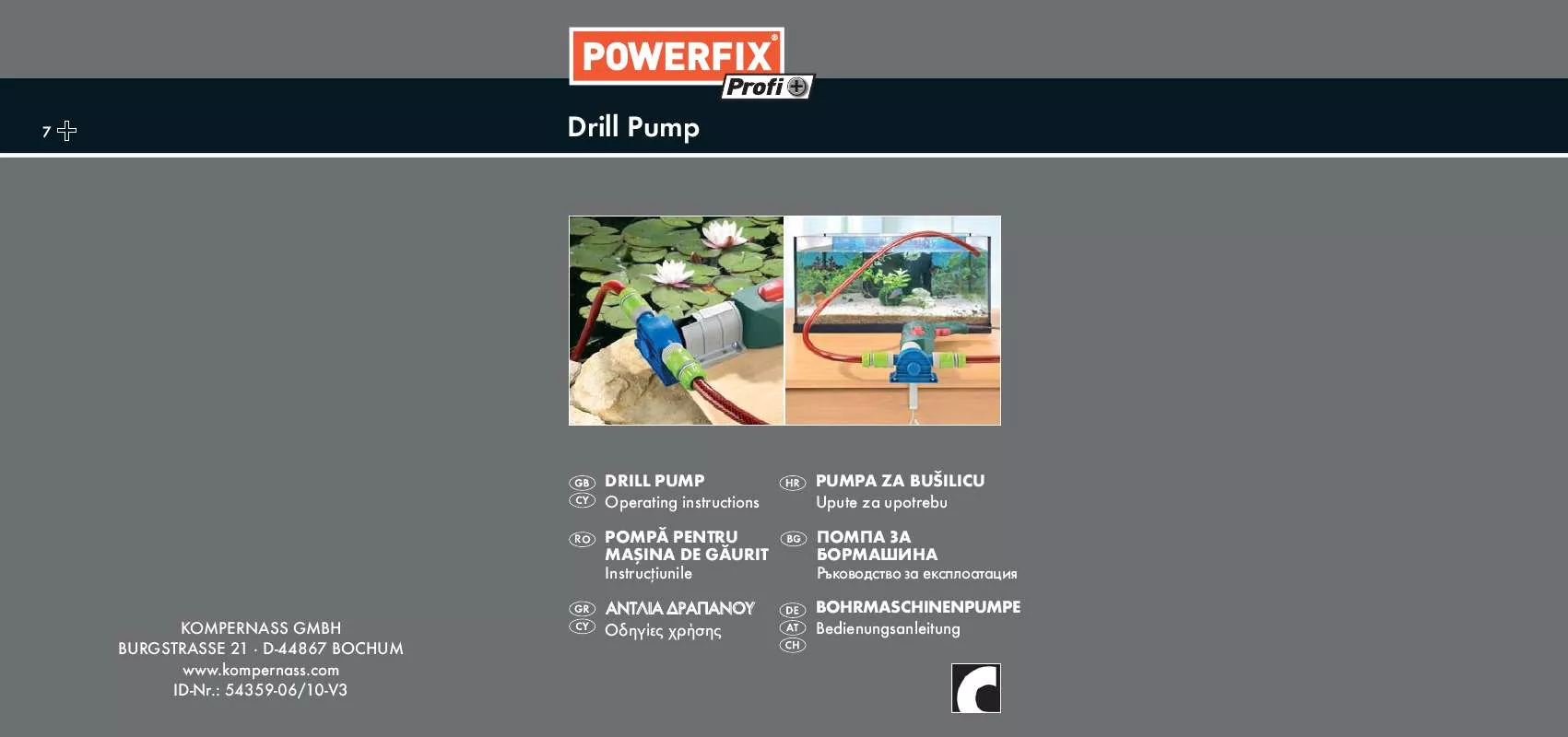 Mode d'emploi POWERFIX KH 4232 DRILL PUMP