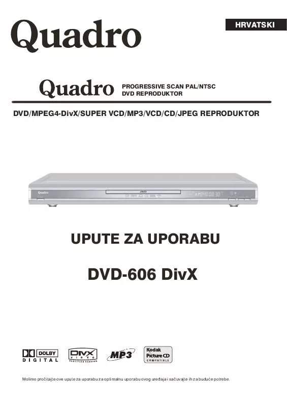 Mode d'emploi QUADRO DVD-606 DIVX