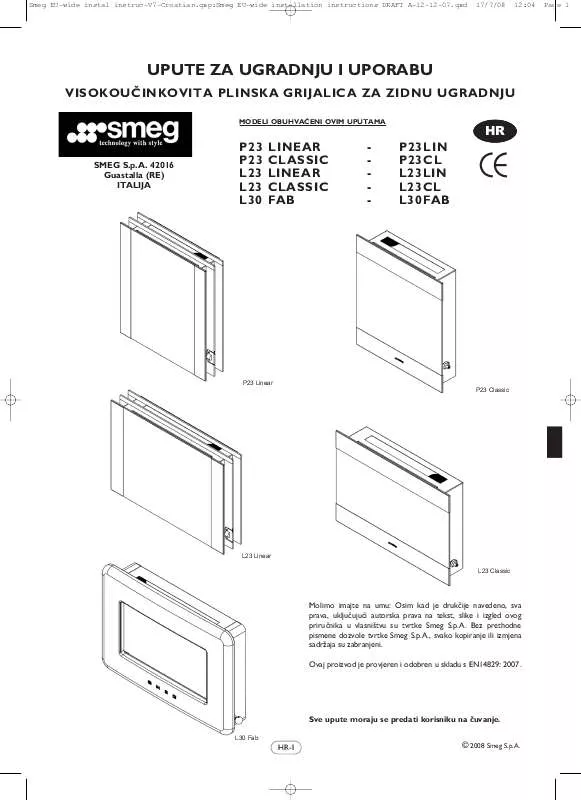 Mode d'emploi SMEG L23CL