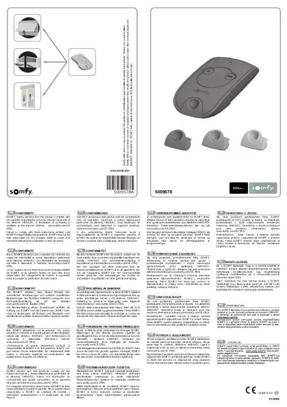 Mode d'emploi SOMFY RTS KEYTIS 2
