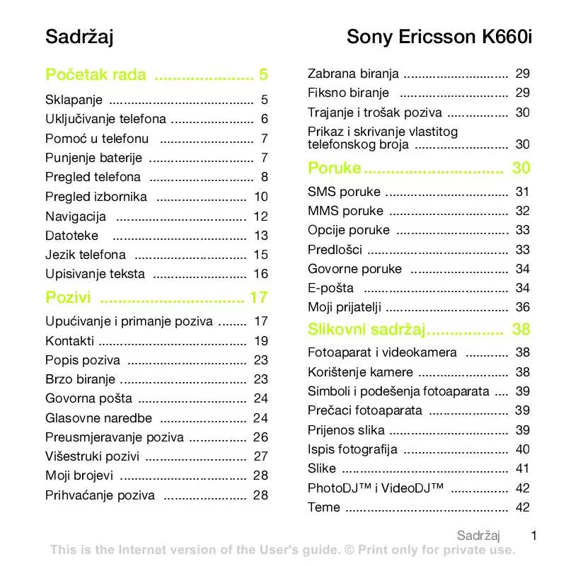 Mode d'emploi SONY ERICSSON K660I