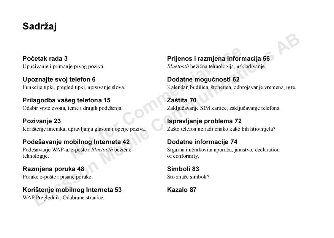 Mode d'emploi SONY ERICSSON T68