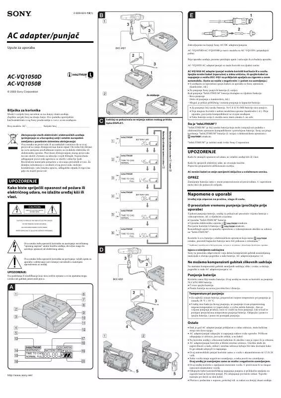 Mode d'emploi SONY AC-VQ1050B