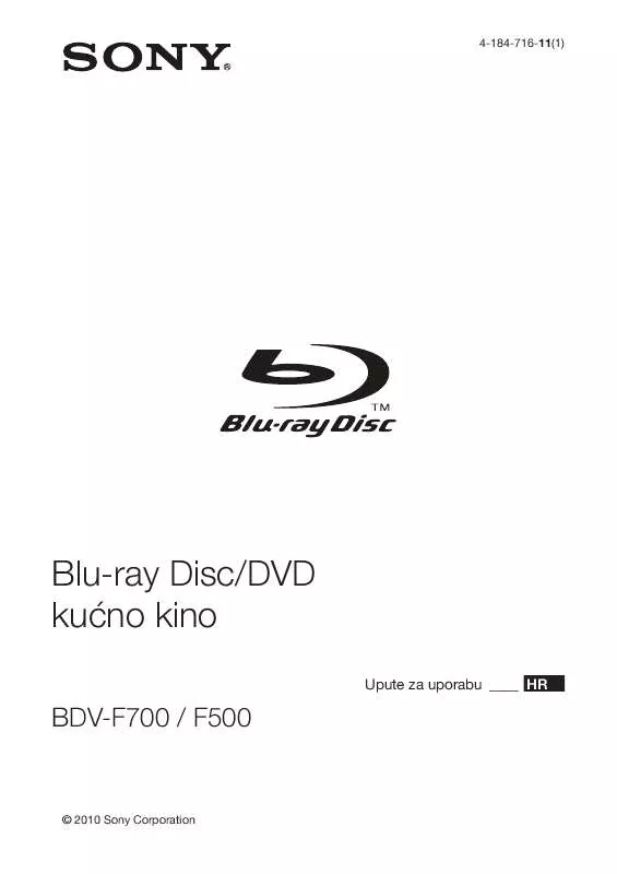 Mode d'emploi SONY BDV-F700