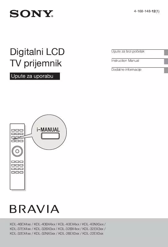 Mode d'emploi SONY KDL-46EX402