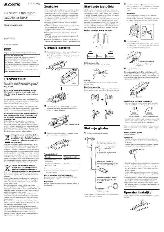 Mode d'emploi SONY MDR-NC33