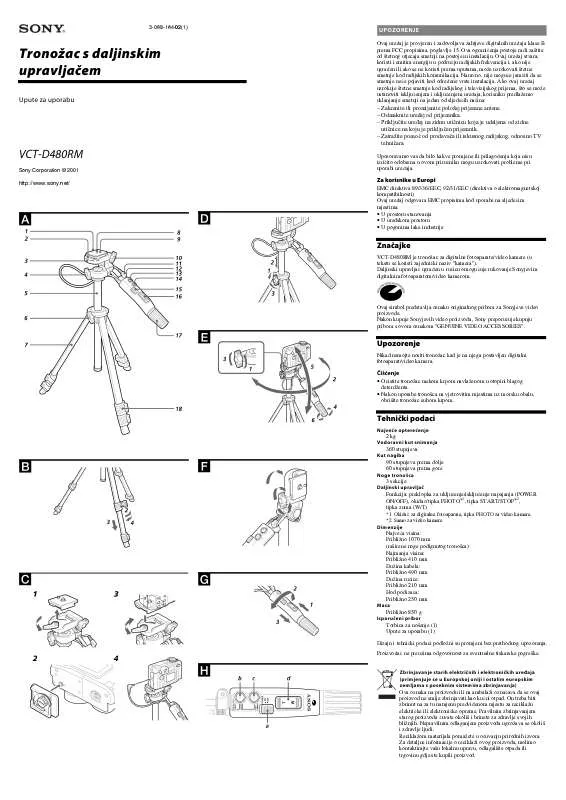 Mode d'emploi SONY VCT-D480RM