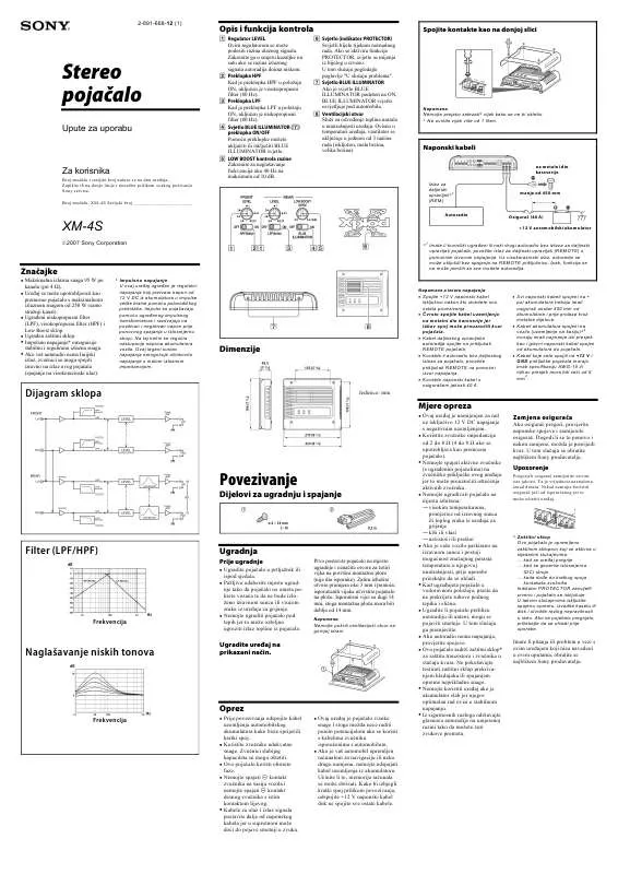 Mode d'emploi SONY XM-4S