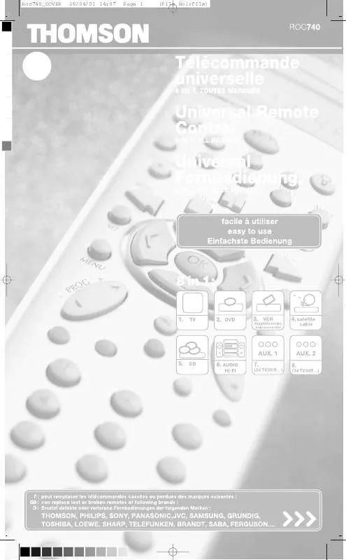 Mode d'emploi THOMSON ROC 740